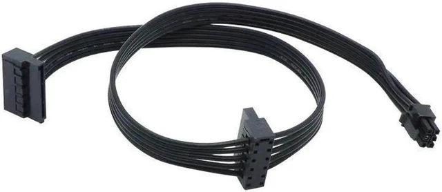 Alt view image 5 of 5 - Small 6Pin to Dual SATA SSD Power Supply Cable MINI 6Pin to 2 x SATA Hard Drive Power Cord For Dell Main Board Interface