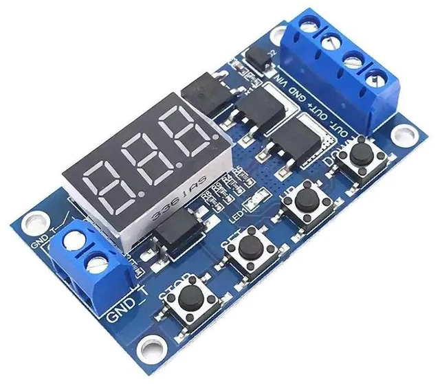 Alt view image 4 of 4 - DC12V24V Dual MOS LED Digital Time Delay Relay Trigger Loop Timing Delay Module