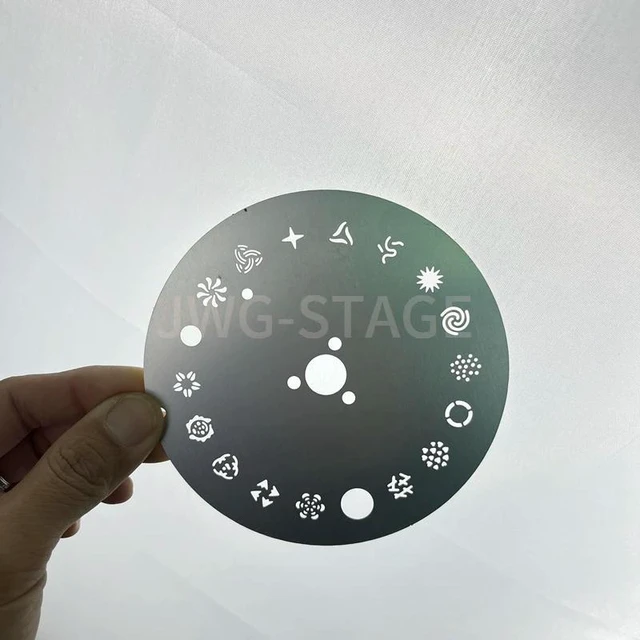 Alt view image 4 of 6 - Moving Light Pattern Gobo Color Wheel Moving Head Spot Light Aluminum l Pattern Disk Plate Beam 5R 7R