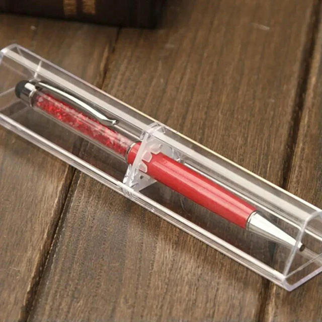 Alt view image 4 of 6 - 6Pcs Triangle Plastic Pen Box Transparent Stationery Case Durable Practical Pencil Container Pen Box