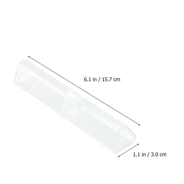 Alt view image 5 of 6 - 6Pcs Triangle Plastic Pen Box Transparent Stationery Case Durable Practical Pencil Container Pen Box