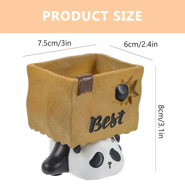 Alt view image 5 of 6 - Resin Pen Holder Desktop Organizer for Pens Pencils Highlighters Rulers Small Stationery Modern Desk Accessory Flower Pot
