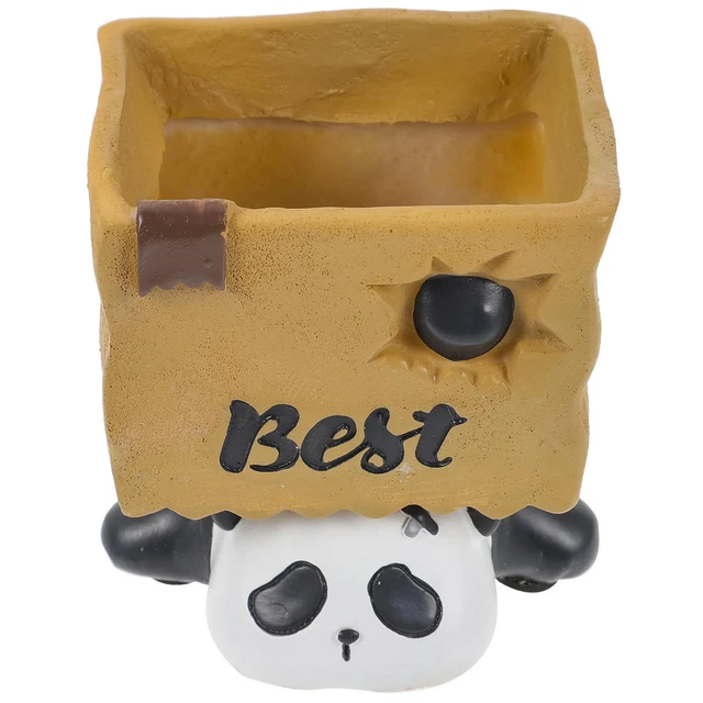 Alt view image 4 of 6 - Resin Pen Holder Desktop Organizer for Pens Pencils Highlighters Rulers Small Stationery Modern Desk Accessory Flower Pot