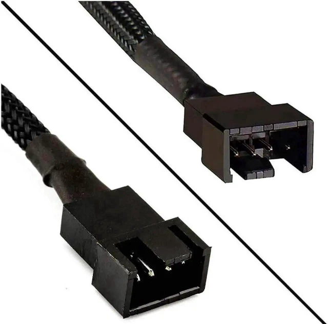 Alt view image 2 of 3 - 3 Pack 24 Inch 4 Pin PWM Fan Extension Cable, Braided Sleeved PC Case Fan Extension Cord, Male to Female 4-Pin Cooling Fan Power Adapter Cable for Computer Chassis Cooling