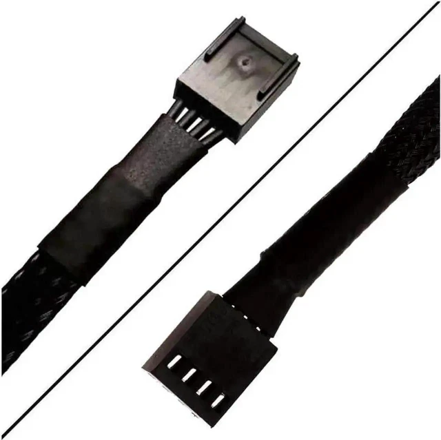 Alt view image 3 of 3 - 3 Pack 24 Inch 4 Pin PWM Fan Extension Cable, Braided Sleeved PC Case Fan Extension Cord, Male to Female 4-Pin Cooling Fan Power Adapter Cable for Computer Chassis Cooling