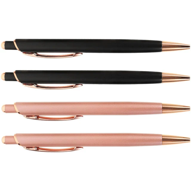 Alt view image 4 of 6 - 4Pcs Press Ballpoint Pens l Multi-Function Writing Pen Smooth Ink Comfortable Grip Daily Use Business Gifts