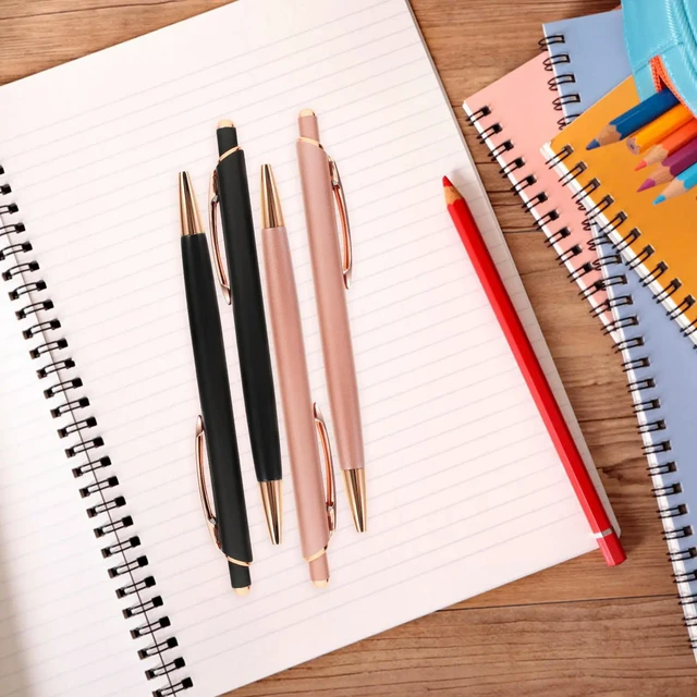 Alt view image 6 of 6 - 4Pcs Press Ballpoint Pens l Multi-Function Writing Pen Smooth Ink Comfortable Grip Daily Use Business Gifts