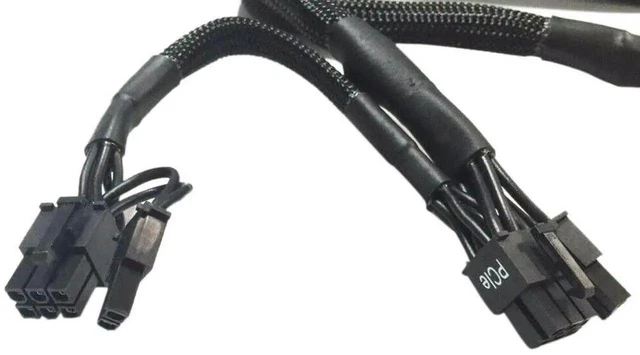 Alt view image 4 of 4 - 18AWG 8Pin to Dual 6+2 Pin PCIe Modular Power Cable Compatible with Corsair RMX RM Series SF Series 80 Plus Gold PSU