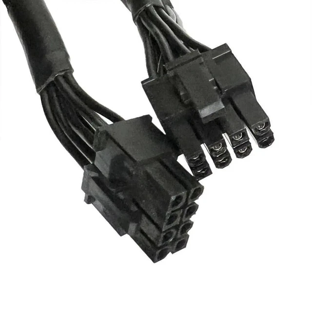 Alt view image 3 of 4 - 18AWG 8Pin to Dual 6+2 Pin PCIe Modular Power Cable Compatible with Corsair RMX RM Series SF Series 80 Plus Gold PSU