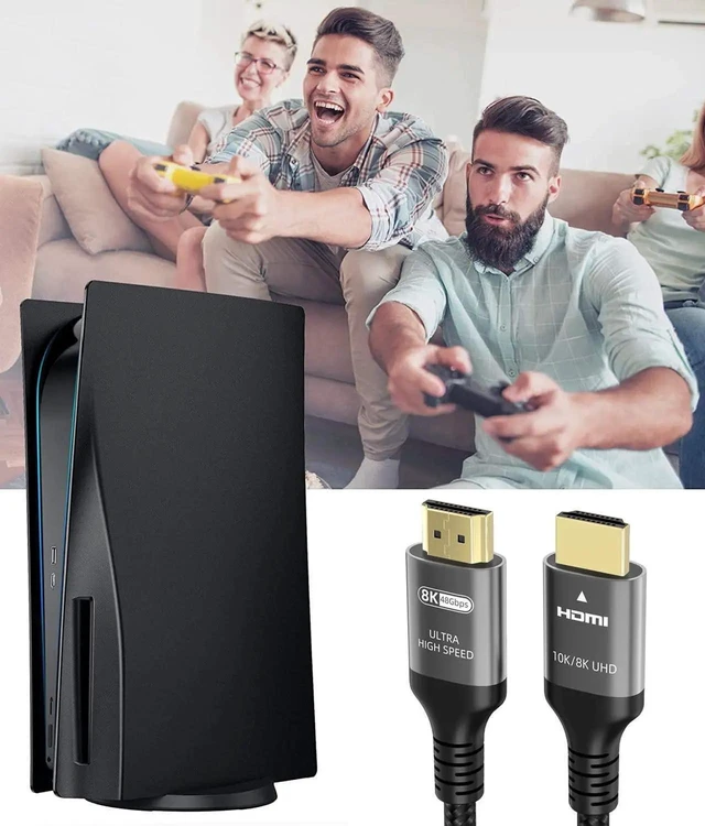 Alt view image 2 of 7 - 3.3FT Certified Ultra High Speed HDMI 2.1 Cable, 48Gbps 10K 8K@60Hz 4K@240Hz 144Hz 120Hz HDR10+ eARC HDCP2.3 Compatible with Netflix TV PC Monitor Projector PS5 Xbox