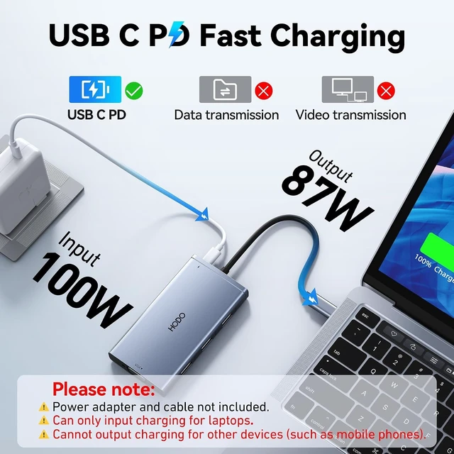 Alt view image 14 of 14 - USB C Docking Station Dual Monitor Adapter for Dell HP, Laptop Docking Station 3 Monitors Quad Display USB C Hub Dongle to 4K HDMI+DP+VGA,3 USB2.0,100W PD,8 in 1 Thunderbolt Dock for Lenovo,Surface