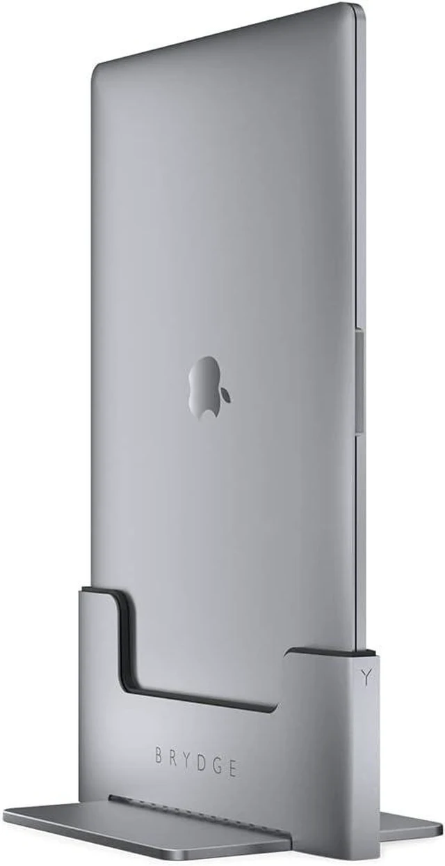 Alt view image 3 of 4 - Brydge Space-Saving Laptop Stand | Vertical Docking Station Compatible with 2019 & 2020 16-inch MacBook Pro (not 2022 M1 Models) | 2 x Thunderbolt 3 Ports
