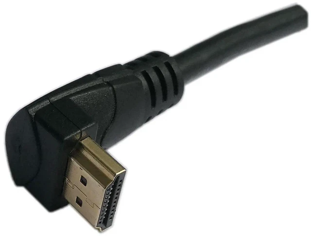 Alt view image 5 of 6 - 5 Inch 90 Degree Vertical Right Up Angle HDMI Male to Female Cable, HDMI 2.0 High Speed Cord Support 4K@60Hz 2160P 1080P 3D Ethernet ARC for HDTV Monitor Projector