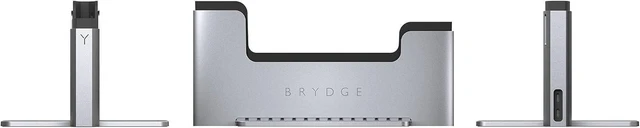 Alt view image 4 of 4 - Brydge Space-Saving Laptop Stand | Vertical Docking Station Compatible with 2019 & 2020 16-inch MacBook Pro (not 2022 M1 Models) | 2 x Thunderbolt 3 Ports