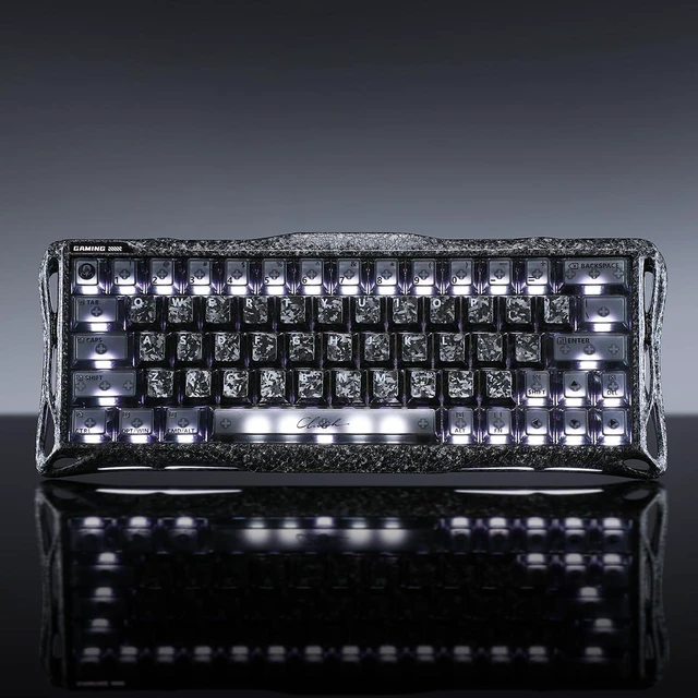 Alt view image 13 of 13 - V60 Pro 60% HE Magnetic Gaming Keyboard, True 8kHz Polling Rate, 0.125ms Latency, Dynamic Rapid Trigger, 0.005mm Adjustable Actuation, Full Aluminum Frame (Cyber Frost Black)