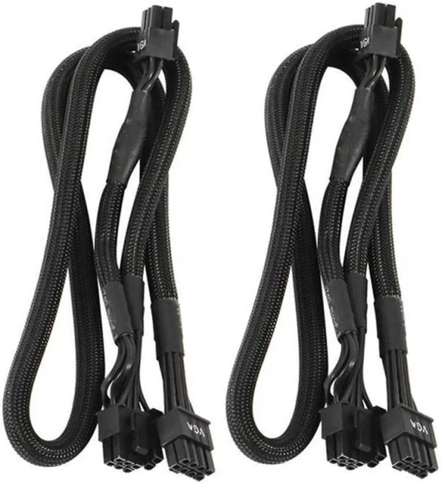 Main image of 2Pack 8 PIN TO Dual 8 Pin 6 PIN PCIE VGA Power Supply Cable for EVGA Supernova G2 G3 G5 P2 T2 GS G+ 650 750 850 1000