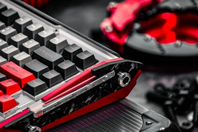 Alt view image 14 of 14 - Black Diamond RT Hall Effect Magnetic Gaming Keyboard 75%, 0.04mm Accuracy, 8k Polling Rate, 0.25ms Latency, Leaf Spring Mount Mechanical Feel, Custom Fixed-Wall Magnetic Switch, Shadow Crimson
