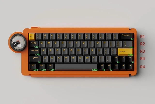 Alt view image 10 of 14 - Ice Ring 63 RT HE Magnetic Wired Gaming Keyboard, 0.01mm Accuracy, 0.125ms Latency, TTC KOM Hall Effect Magnetic Switches, Lightweight All-Metal, RGB Gaming Accessories Starburst Orange