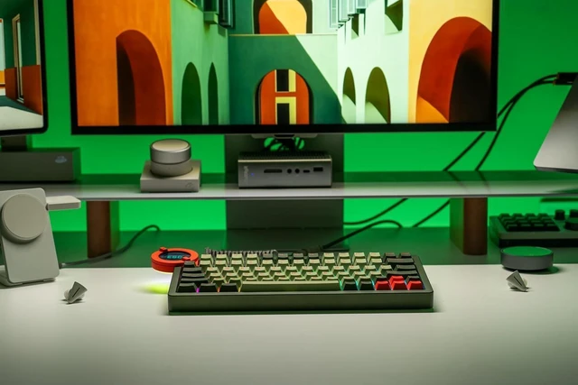 Alt view image 9 of 14 - Battleye 74.5 RT HE Magnetic Wired Gaming Keyboard with Mechanical Feel Full Metal Aluminum with Touch Screen and Rapid 4-Mode Switching RGB Lighting & Gaming Accessories - Jungle Eye