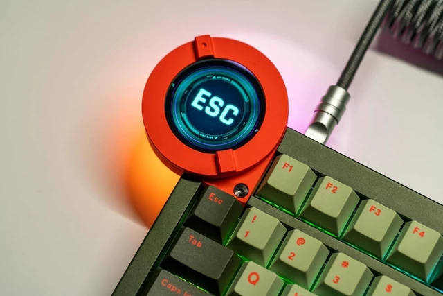 Alt view image 11 of 14 - Battleye 74.5 RT HE Magnetic Wired Gaming Keyboard with Mechanical Feel Full Metal Aluminum with Touch Screen and Rapid 4-Mode Switching RGB Lighting & Gaming Accessories - Jungle Eye