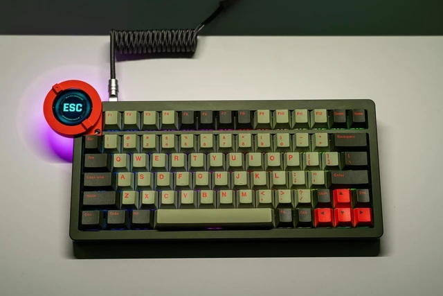 Alt view image 14 of 14 - Battleye 74.5 RT HE Magnetic Wired Gaming Keyboard with Mechanical Feel Full Metal Aluminum with Touch Screen and Rapid 4-Mode Switching RGB Lighting & Gaming Accessories - Jungle Eye