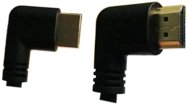 Alt view image 3 of 6 - 5 Inch 90 Degree Vertical Left to Right Angle HDMI Male to Male Cable, HDMI 2.0 High Speed Cord Support 4K@60Hz 2160P 1080P 3D Ethernet ARC for HDTV Monitor Projector