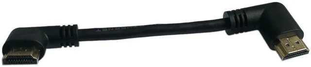 Alt view image 2 of 6 - 5 Inch 90 Degree Vertical Left to Right Angle HDMI Male to Male Cable, HDMI 2.0 High Speed Cord Support 4K@60Hz 2160P 1080P 3D Ethernet ARC for HDTV Monitor Projector