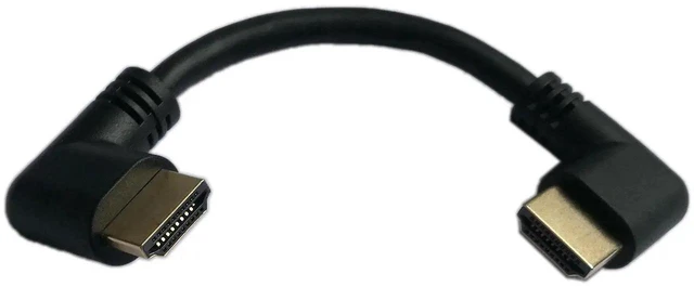 Alt view image 6 of 6 - 5 Inch 90 Degree Vertical Left to Right Angle HDMI Male to Male Cable, HDMI 2.0 High Speed Cord Support 4K@60Hz 2160P 1080P 3D Ethernet ARC for HDTV Monitor Projector