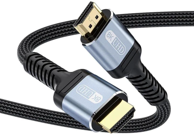 Main image of 10K 8K 4K HDMI 2.1 Cable 6FT, 48Gbps Ultra High Speed Braided HDMI Cord, 8K@60Hz 4K@120Hz Dynamic HDR eARC HDCP 2.2 2.3 Compatible with TV Laptop Monitor PS5 Xbox Projector Sound System