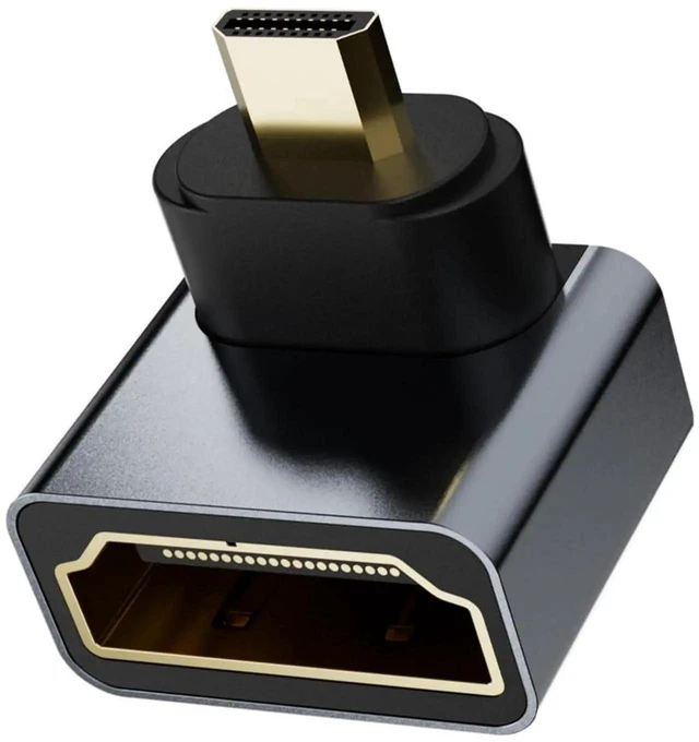 Main image of 8K Right Angle Micro HDMI Adapter 90 Degree Male to Female Connector 8K@60Hz 4K@120Hz for Camera Camcorder Tablet Monitor