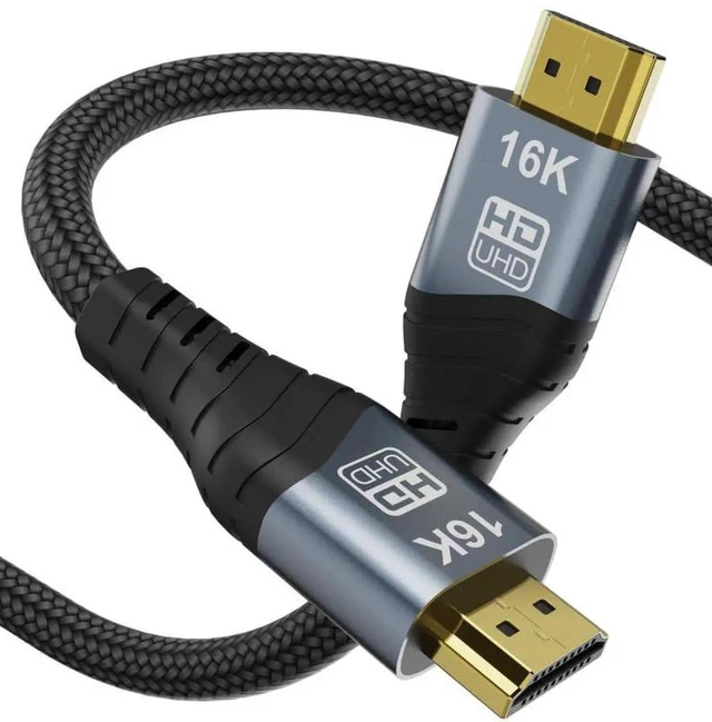Main image of 16K HDMI 2.2 Cable 3m/10ft, 96Gbps High Speed Braided Cord, 16K@60Hz 8K@240Hz 4K@480Hz, 12Bit, HDR, HDCP, 3D for PS5, Monitor, TV