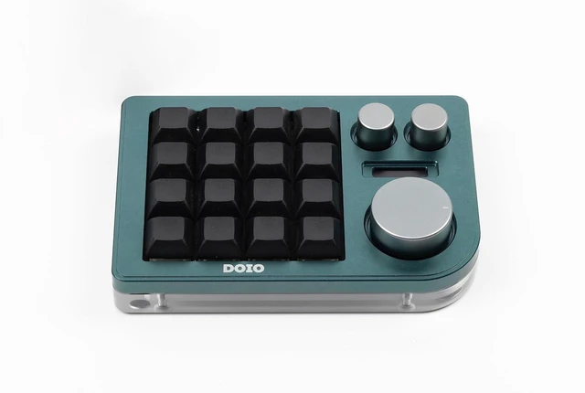 Alt view image 9 of 12 - Megalodon Triple Knob Macro Pad Programmable Designer Mini Keyboard 16 Keys (Green)