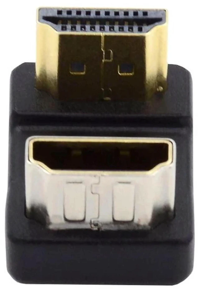 Main image of 4K HDMI 1.4 Male Type-A to Female Adapter, 360 Degree Opposite U Shape Back Angled Port Saver Down Angled HDMI Extension Converter