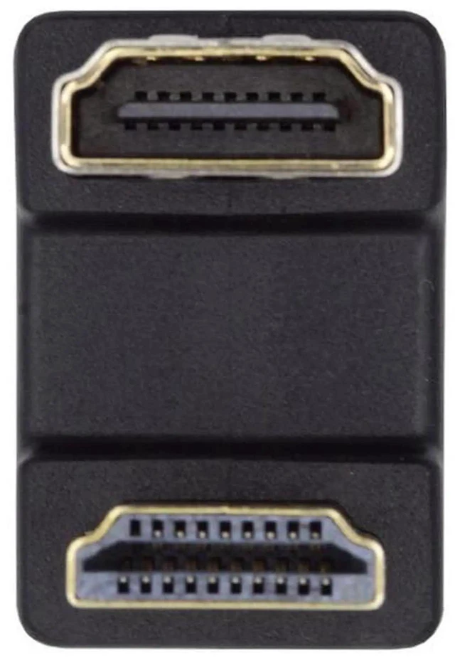 Alt view image 5 of 7 - 4K HDMI 1.4 Male Type-A to Female Adapter, 360 Degree Opposite U Shape Back Angled Port Saver Down Angled HDMI Extension Converter