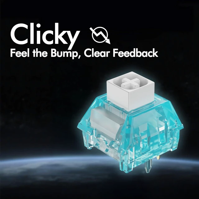 Alt view image 10 of 14 - PMOKEY Aurora 80 CNC Full Aluminum Wireless Mechanical Keyboard with VIA/QMK, 8000mah Battery, Arctic Tactile Switch, Tri-Mode Gaming Keyboard Hot Swappable RGB Backlit for Windows/Mac/PC (Ultra Blue)