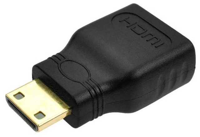 Alt view image 4 of 5 - HDMI Female to Mini HDMI Type C Male Adapter Connector 4K HD Converter for HD TV DVD Camera Camcorder Tablet