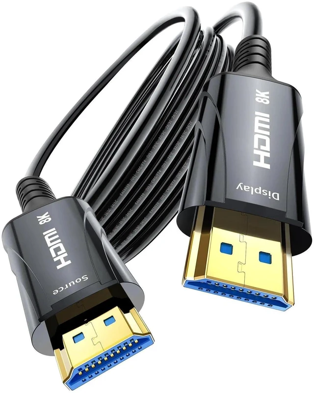 Main image of 15FT 8K Fiber Optic HDMI Cable, 48Gbps High Speed HDMI Cord, 8K@60Hz 4K@120Hz HDR eARC HDCP 2.2&2.3 Compatible with Monitor Projector HDTV DVD Player