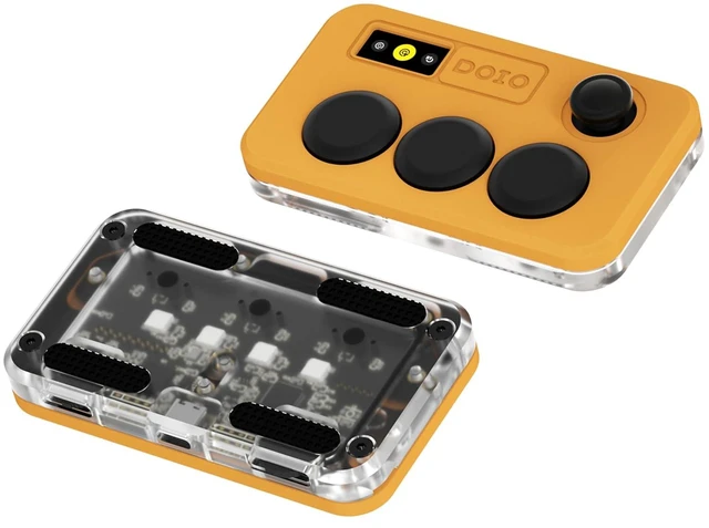 Alt view image 8 of 14 - DOIO Sayo OSU Rapid Trigger Hall Effect Keyboard with Joystick and Screen, CNC Aluminum RGB One Handed Macro Pad for Rhythm Games,USB-C Custom Programmable keypad (Yellow(3 Key))