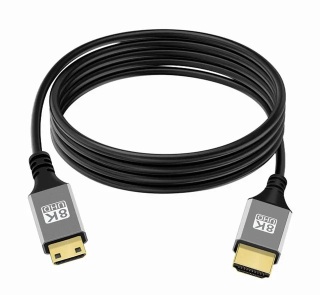Alt view image 4 of 7 - 0.5m Ultra Thin Mini HDMI 2.1 Cable, Hyper Slim 8K 4K Type-A to Type-C HDTV Cord for Camera HDTV
