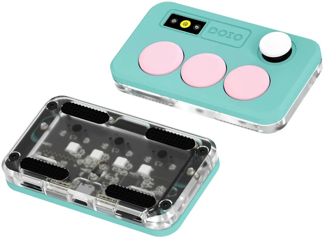 Alt view image 8 of 14 - DOIO Sayo OSU Rapid Trigger Hall Effect Keyboard with Joystick and Screen, CNC Aluminum RGB One Handed Macro Pad for Rhythm Games,USB-C Custom Programmable keypad (Mint(3 Key))