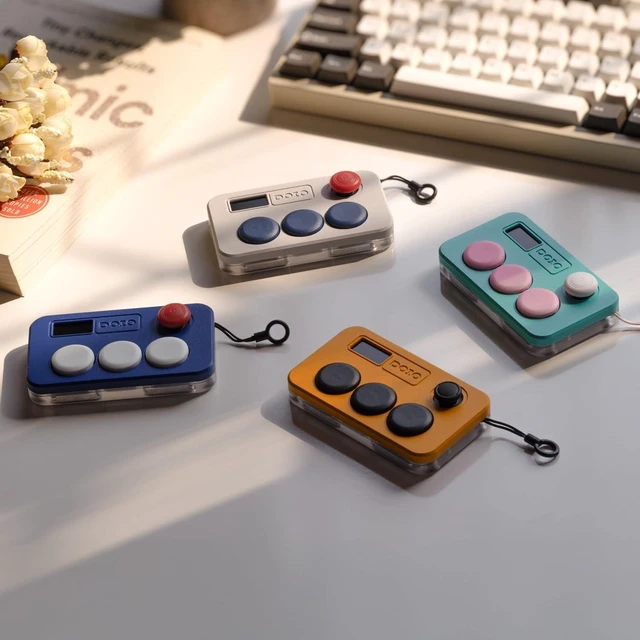 Alt view image 12 of 14 - DOIO Sayo OSU Rapid Trigger Hall Effect Keyboard with Joystick and Screen, CNC Aluminum RGB One Handed Macro Pad for Rhythm Games,USB-C Custom Programmable keypad (Mint(3 Key))