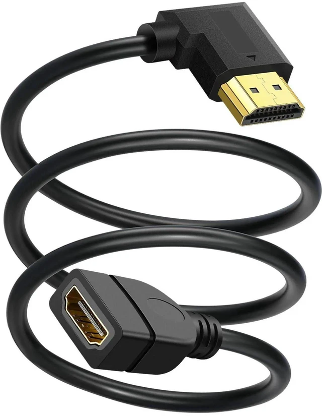 Main image of Right Angle HDMI Extension Cable 1.5FT 4K Male to Female 90 Degree Extender Cord for HDTV Monitor Laptop Projector