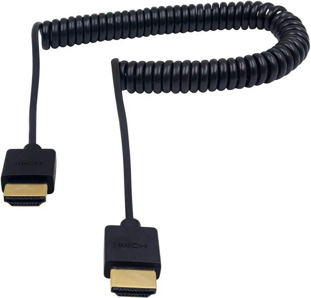 Main image of 4K HDMI 2.0 Extender Coiled Cable 8.2FT/2.5M, Ultra Thin Male to Male High-Speed Cord for 4K UHD, 3D, TV Stick, Laptop, Monitor, Projector