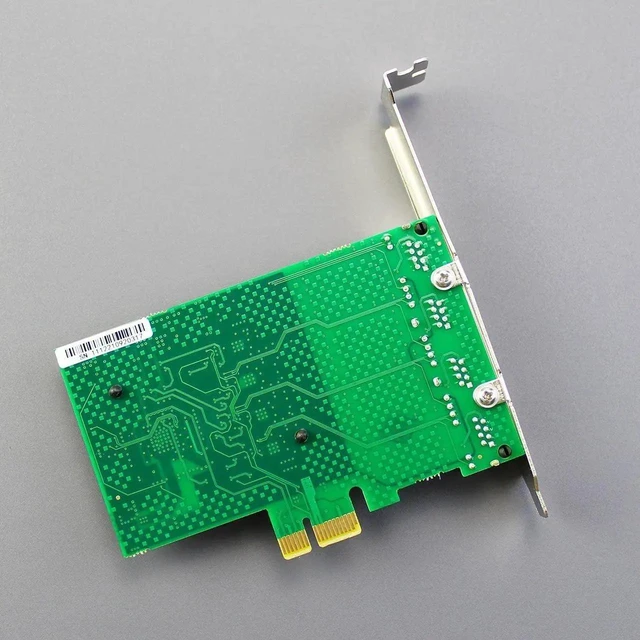 Alt view image 6 of 7 - 4-Port PCIe Gigabit Ethernet Card, PCIe X1 10/100/1000Mbps RJ45 LAN Controller Card, with Full & Low Profile Bracket for Desktop PC