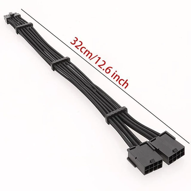 Alt view image 2 of 5 - Aomoproing 12P to Dual 8Pin PCIe Power Extension Cable (12.6in/32CM), Compatible with NVIDIA RTX 30 Series 3070 3090 Graphics Cards