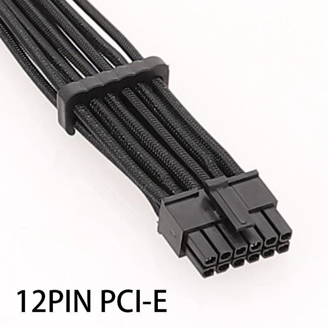 Alt view image 4 of 5 - Aomoproing 12P to Dual 8Pin PCIe Power Extension Cable (12.6in/32CM), Compatible with NVIDIA RTX 30 Series 3070 3090 Graphics Cards