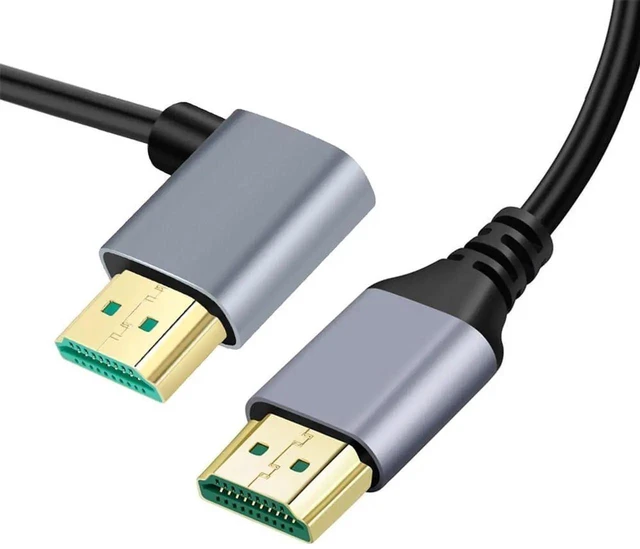 Main image of 0.5m 8K HDMI 2.1 Ultra Thin Cable, 90 Degree Left Angled Super Flexible Slim Type-A Male to Male Cord for Computer HDTV Projector Home Theatre