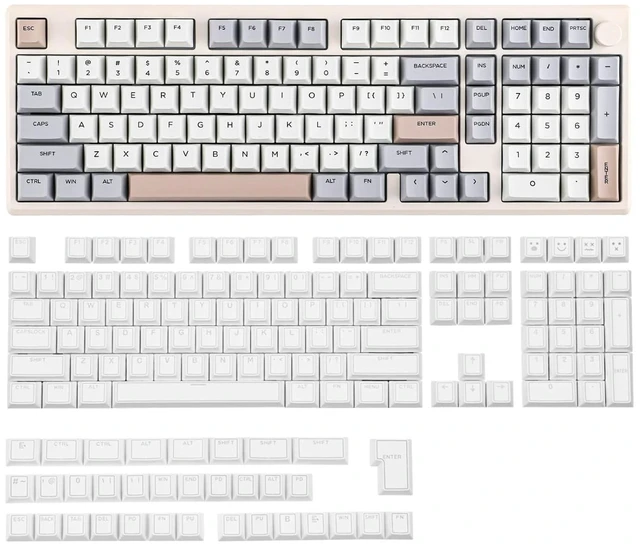 Alt view image 8 of 14 - Galaxy100 QMK/VIA Wireless Gaming Keyboard+Glintrix PBT Shine Through Keycaps
