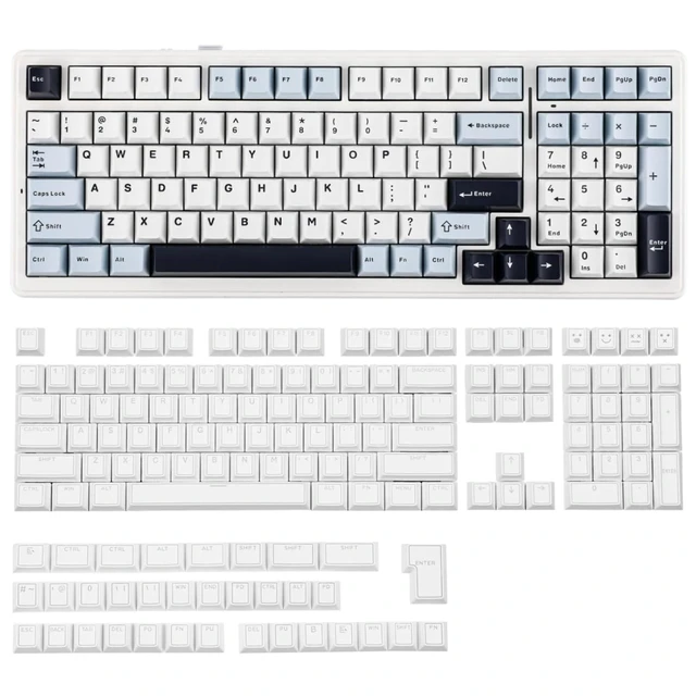 Alt view image 8 of 14 - F99 Wireless Mechanical Keyboard+Glintrix PBT Shine Through Keycaps
