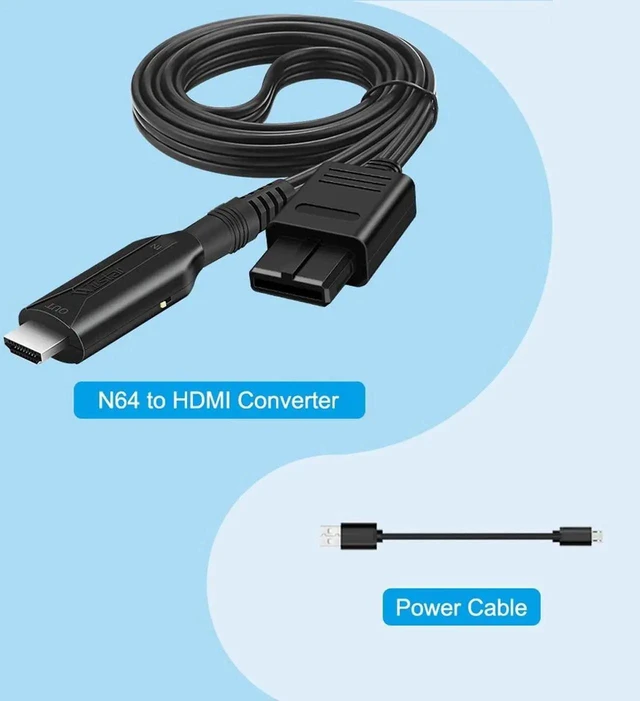 Alt view image 5 of 7 - N64 to HDMI Converter Adapter, 1080P/720P HD Audio Video Output HDMI Link Cable, Plug and Play Compatible with N64 Game Console